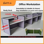 Hatton READY STOCK Office Workstation Partition Divider  | With 3 POWER SOCKETS |  Built In Wiring T