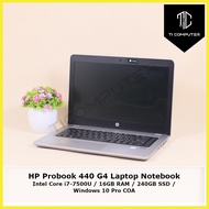 HP Probook 440 G4 Intel Core i7-7500U 2.4GHz 16GB RAM 240GB SSD Laptop Refurbished Notebook
