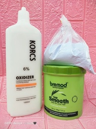 1 set Bremod Hair Bleaching Powder and Korcs Oxidizing Cream 1000mL