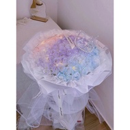 99 Gradient Tricolor Rose Bouquets Valentine flower