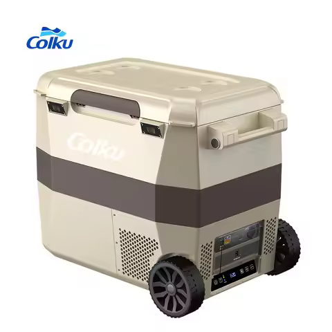 High Quality 12V/24V Mini Car Fridge Portable 57L RV Van Refrigerator Battery Compressor for Mobile 