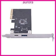 Auro PCIe Gen2 USB 3 2 Card ASM1142 PCIE to Type C+A USB 3 2 Internal Expansion Card