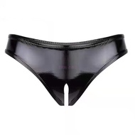 [Love Her Wardrobe] Highlight PVC Patent Leather Sexy Open Triangle Sexy Shorts No Odor Accurate Size