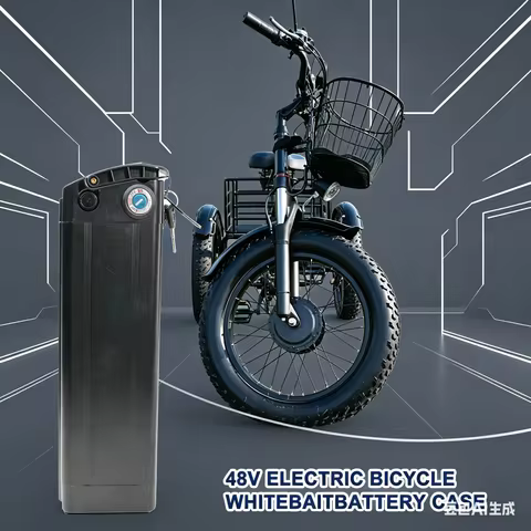E-bike Battery Box 390x110x76mm 48V Plastic Large Capacity Battery Shell With Charge Display Electri