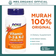 Vitamin Supplements NOW Foods D3 K2 D-3 & K-2 1000iu/45mcg 120 Capsules Bone Glucose