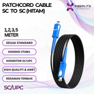 Black Round Outdoor Cord Patch 1.23.5 METER Fiber Optic SC/UPC to SC/UPC FO Cable HTTM Black 3MM