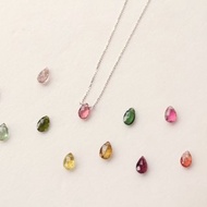 Journal-落入凡間的彩虹 (旺夫石)玻璃體巴西碧璽雨滴925銀項鍊