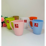 Tall Glass With Handle ABS Plastic (Pack Of 6/Color) Horse Brand