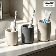 YOYOLE Diatomite Toothbrush Holder Diatomite Tray Bathroom Diatomite Coaster Diatomite Cup