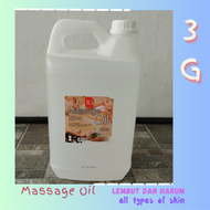 3G MASSAGE OIL 5 LITER / MINYAK KUSUK / MASSAGE BADAN / MINYAK PIJAT KUSUK SPA 5L BESTZ