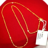 Gold 916 Original Necklace Women Chain Fashion Pendant Chain Jewellery Kalung Emas 916 Rantai Leher