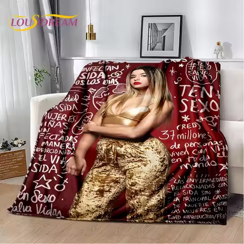 Lola Indigo Spanish Singer Dancer 3D Soft Flannel Blankets,Throw Blanket Comfortable Blanket for Pic