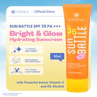 Emina Sun Battle Bright Glow SPF 35 PA+++ - Sunscreen Serum Amino Vitamin C - Cerah Ringan Hydrating