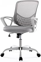 Office Chair Desk Chair Computer Chair Ergonomic Office Chair Mesh Computer Desk Chair with Lumbar Support Armrest, Executive Height Adjustable Rolling Swivel Task Chair Work Chair, Grey