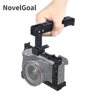 NovelGoal A6700 Camera Cage Rig Stabilizer for Sony A6700 DSLR Camera Video Cage with Cold Shoe Moun