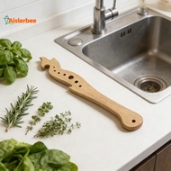 Aislerbee  Handmade Herb Stripper Cooking Herb Tool Herb Stripper Wooden 7-hole Leaf Stem Remover To
