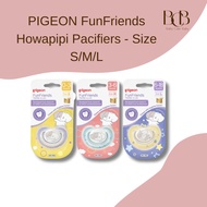 PIGEON FunFriends Howapipi Pacifiers - Size S/M/L Puting Bayi Pigeon Puting Kosong Howapipi