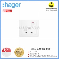 [✅SG Safety Mark&amp;AuthorizedSeller]Hager High Quality White wall switch 13A Single Socket