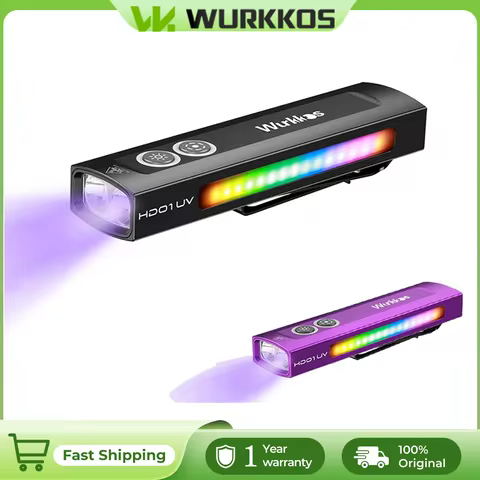 Wurkkos HD01 UV Multifunctional EDC Flashlight 1200 Lumens with 365nm UV Light White Flood Light 90C