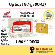 (100PC) 90666-SDA-A01 HONDA RS150 / RSX150 / BEAT / VARIO / ADV150 Clip Snap Fitting Cover 100% ORIG
