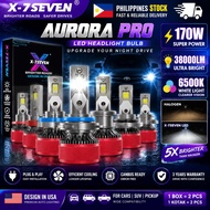 X-7SEVENUSA Aurora Pro 38000LM LED Headlight H4 H7 H11 9005 9006 HB3 Canbus Plug and Play 2PCS