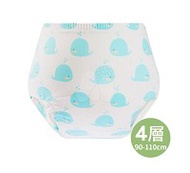 Pureal 純真兔 4層一體學習褲(竹纖款)-小鯨魚