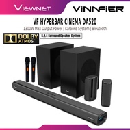 VINNFIER VF HYPERBAR CINEMA DA520 1300W DOLBY ATMOS 5.2.4 SOUNDBAR BLUETOOTH KARAOKE SYSTEM SPEAKER 