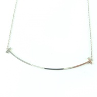 สร้อยคอจี้รูปตัว T ยิ้มของ Tiffany & Co. ขนาดใหญ่ ทำจากเงินแท้ AG925 สภาพดีเยี่ยม น้ำหนัก 2.8 กรัม ส