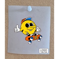 SCREEN PRINTING STICKER DTF Skate Smile