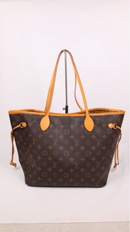 LV棕色老花neverfull tote包