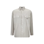 [Correct Version] Pr @ da/Prada Single-Breasted Corduroy Shirt Shirt Lapel Jacket Casual All-Match o