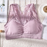 L3 - R44 Bra Wanita V Neck Brukat Tanpa Kawat Kode B900 Bh Sport Wanita Tanpa Kawat Import