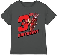 Boys' T-Shirt, white/green, 7-8 Jahre