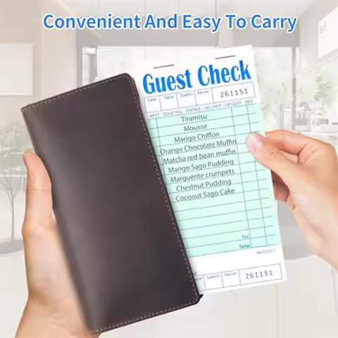 A75K 5 Pack Guest Check Books, Server Note Pads for Restaurant, Green Waiter Checkbook, Restaurant O