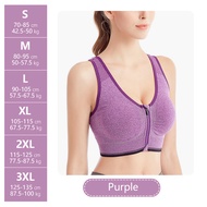 Sport Bra jumbo bra menyusui gym bra Olahraga stretch wanita Women Front Zip Yoga Bra Push Up  Runni