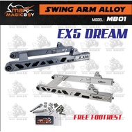 BIG BIKER Swing arm MAGIC BOY EX5 DREAM SWING ARM ALLOY CNC MB02 MB01 FREE REAR FOOTREST SET EXTRA LENGTH 20MM WAVE125