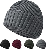 Beanie for Men Women, Knit Cuffed Watch Cap Trawler Hats, Soft Warm Fall Winter Beanies Hats Fisherm