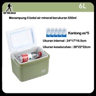 EPS Cooler Box 3.5/6/15/24 Liter Cool Box Mini Kotak Penyimpanan Antartica Es Makanan Green Leaf