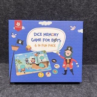（清貨）Pinwheel 配對遊樂場-男孩骰子記憶遊戲DICE MEMORY GAME FOR BOYS  益智玩具 小童桌遊 兒童玩具 配對遊戲 配對玩具 邏輯思維 練習卡 練習訓練卡