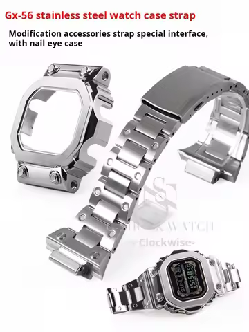 GX56 modified set stainless steel case strap for Casio 3221 GSHOCK Giant G GX-56BB bezel watchband G