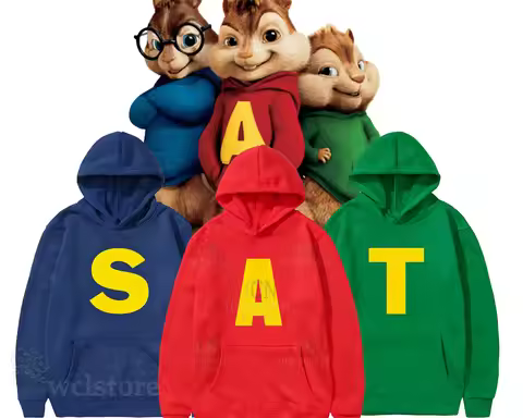 Alvin and The Chipmunks Fashion Unisex Casual Sportswear Ladies' Hoody Alvin Chipmunk Halloween Cost