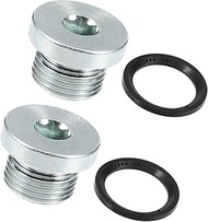 ACROPIX 2 Pcs M18x1.5 Steel Engine Oil Drain Plug Screw for BMW 545i 550i 650i 750i 760i X5 X6 E60 E