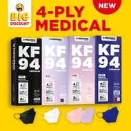 [READY STOCK] MEDIPRO KF94 Korea Premium Adult/Kids Earloop [ TITANUM BLACK / SNOW WHITE / LAV PEACH/BLUE WHITE] 50s