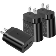 Type C Charger, 25W USB C Wall Charger Dual Port Fast Charging Compatible with Samsung Galaxy S22/S2