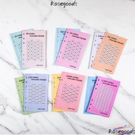 ROSEGOOD 48PCS Cash Envelopes, 30 Days Save Eave Money Cost Saving Card, Practical USD Easy To Save 