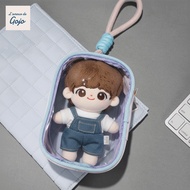 GOJO 10cm Transparent Doll Bag, Zipper Display Doll Storage Bag, Mini Portable Clear PVC Outdoor Dol