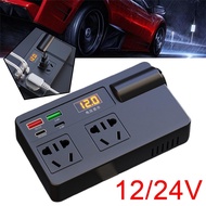 Car Inverter 200w Dc 12v/24v To Ac 220v Converter On/off Usb/pd/type-c Switch Chargers Power Qc K1f3