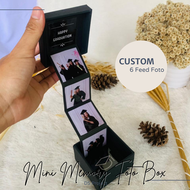 Mini Memory Photo Box 6 foto Hadiah Wisuda Untuk Bestie | Pacar Cewek Cowo Custom