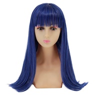 FOVER Gadis Biru ennui Rambut Palsu Rambut Palsu Biru Panjang untuk ennui Kostum Rambut Palsu Sintet