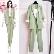 3 piece/set plus size women's clothing 100kg suit women's casual suit loose 2-piece set